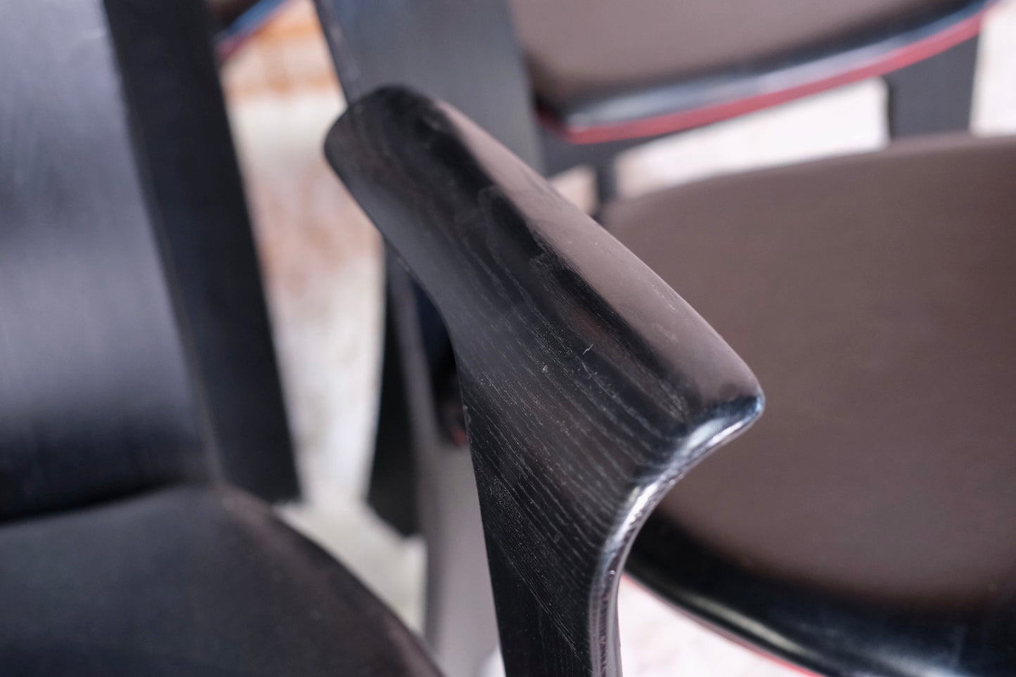 Black Cerused Oak Dining Chairs