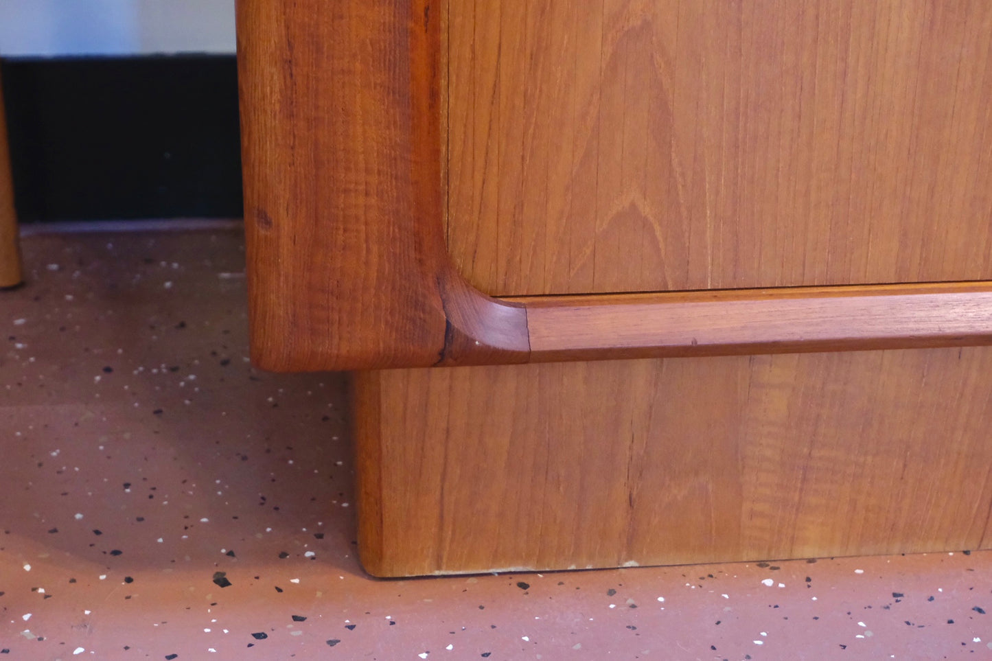 Danish Highboy Dresser w/Tambour Doors