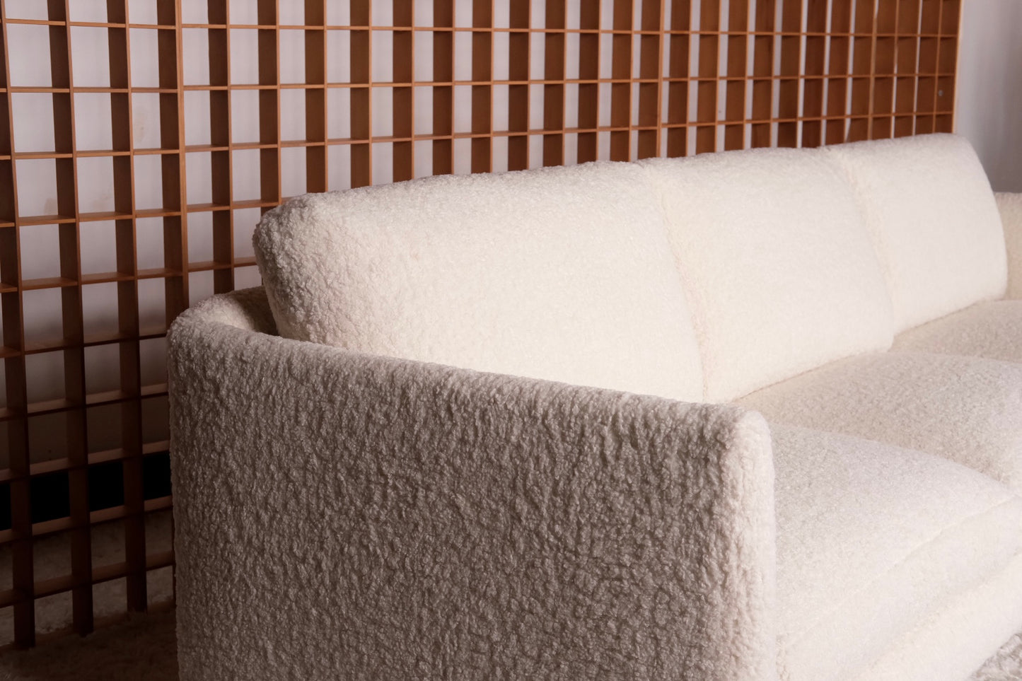 Bronze Sled base sofa by Milo Baughman