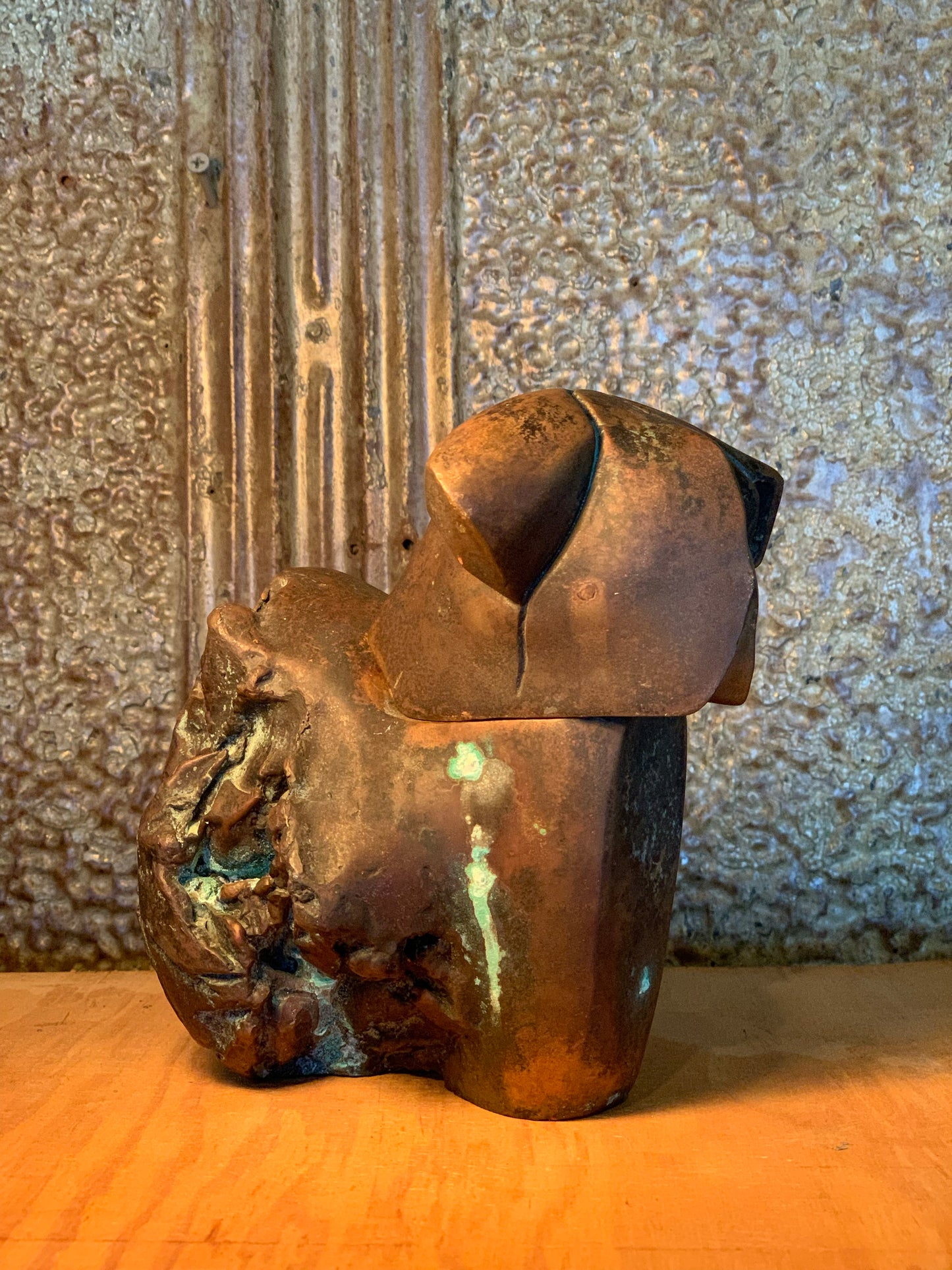Bronze Brutalist Sculpture