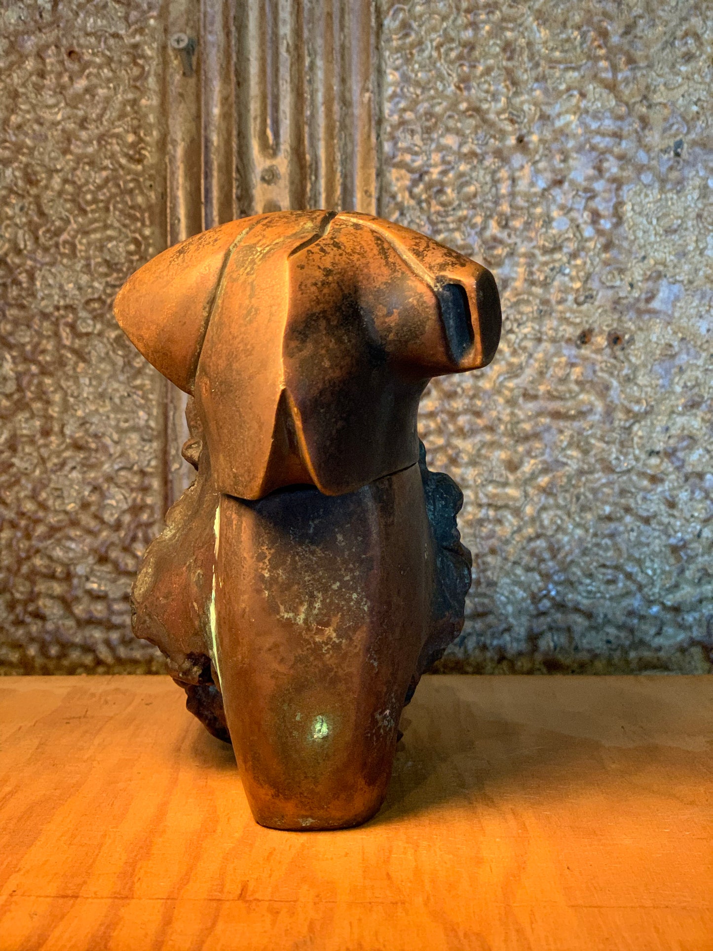 Bronze Brutalist Sculpture