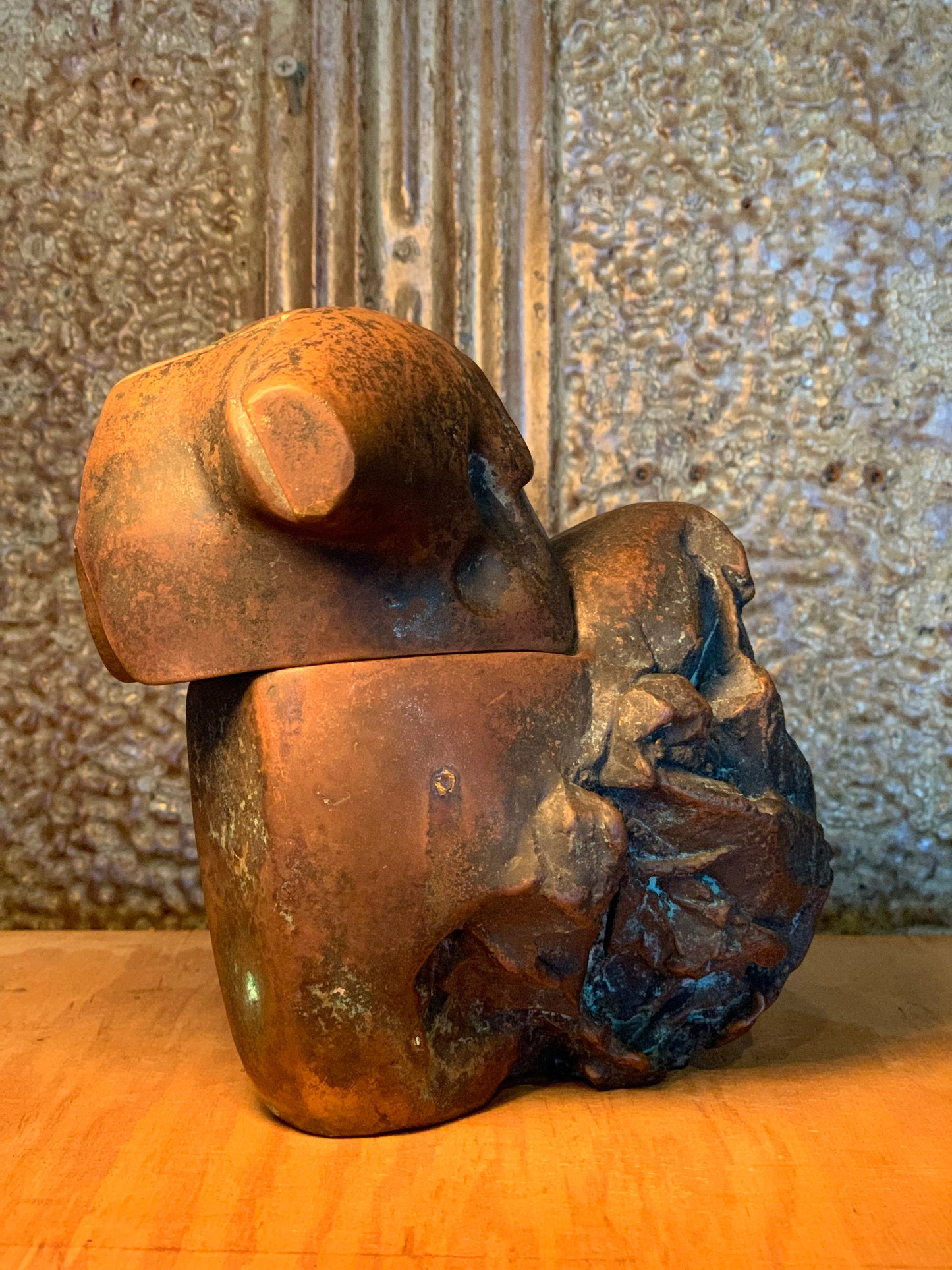Bronze Brutalist Sculpture