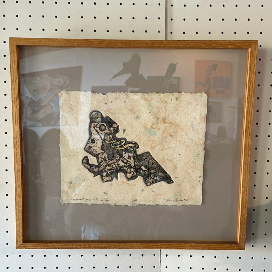 Rare litho print on artisan paper