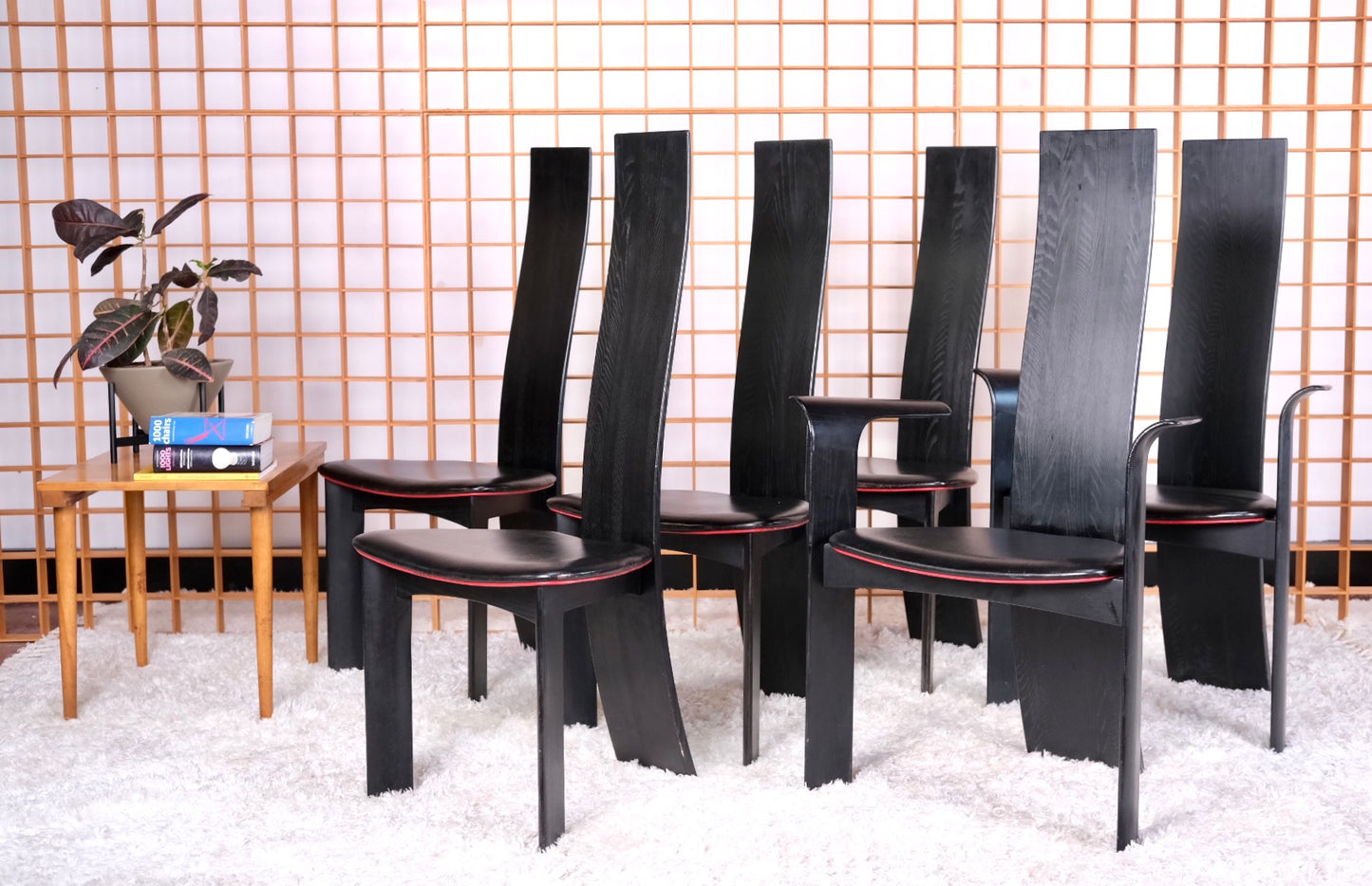 Black Cerused Oak Dining Chairs