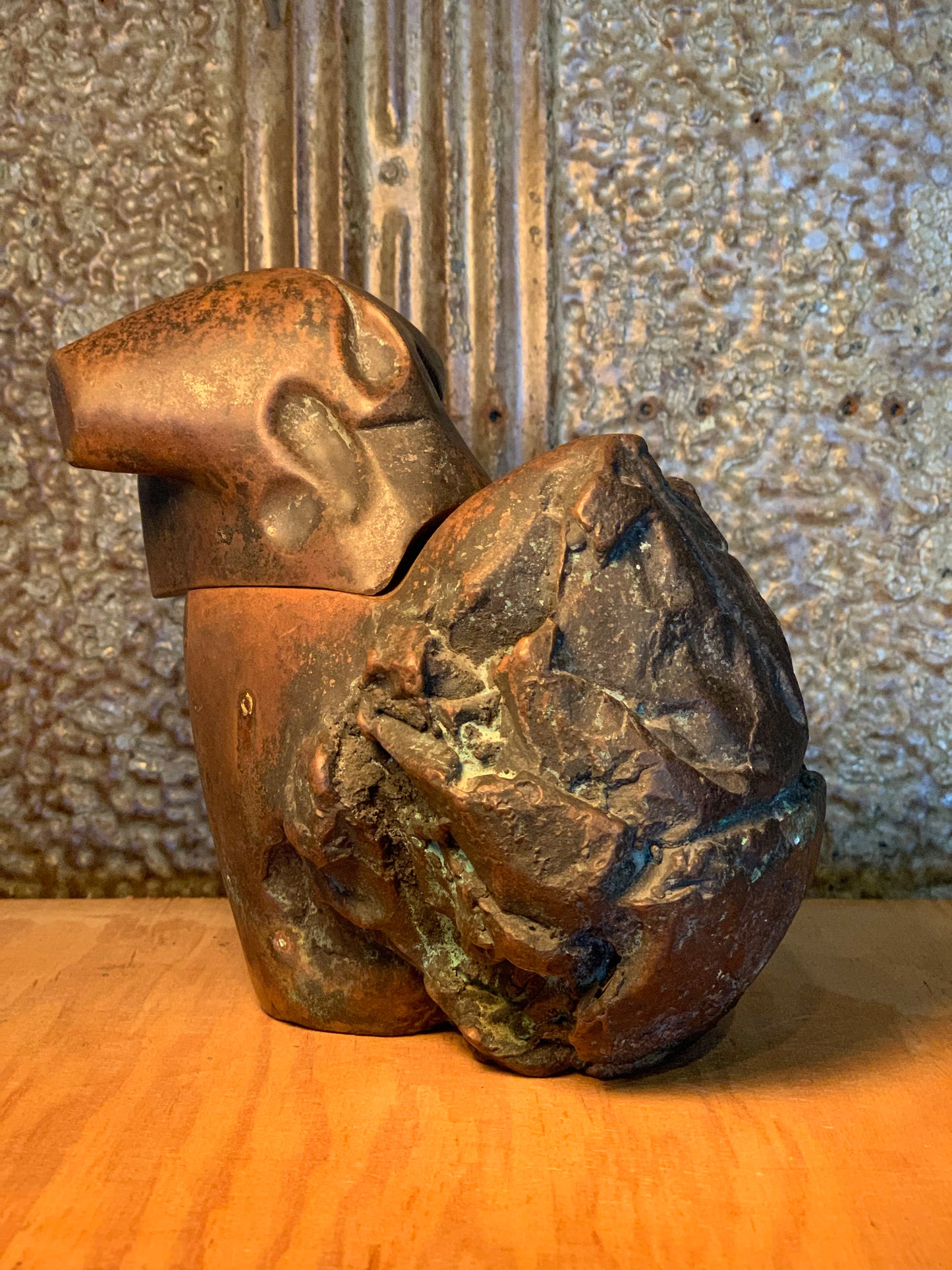 Bronze Brutalist Sculpture