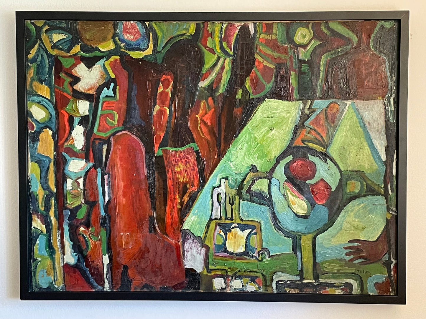 1950's French Expressionist oil on canvas