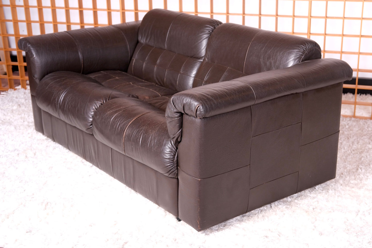 Percival Lafer Patchwork Leather Loveseat